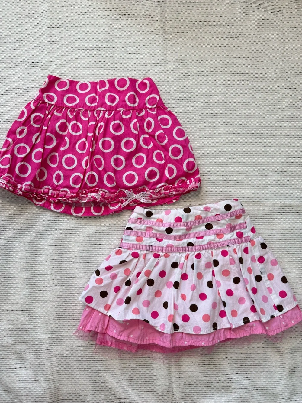 Y2K Kidcore Skort Skirt Set of 2 Girl’s 3T Pink Polka Dots Girly